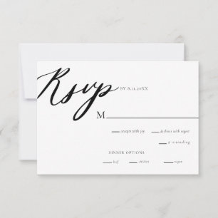Modern Elegant Calligraphy-Bröllop OSA Inbjudningar