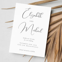 Modern Elegant Calligraphy Bröllop Printable