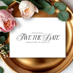 Modern Elegant Calligraphy Bröllop Spara Datumet
