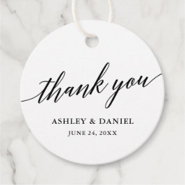 Modern Elegant Calligraphy Bröllop Tack Gåvor Etiketter