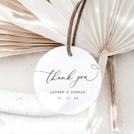 Modern Elegant Calligraphy Bröllop Tack Gåvor Etiketter