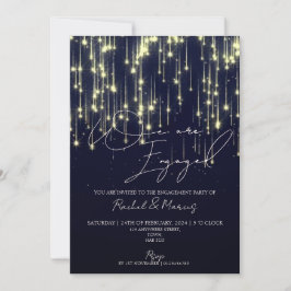 Modern Elegant Calligraphy-Förlovningsfest Inbjudningar