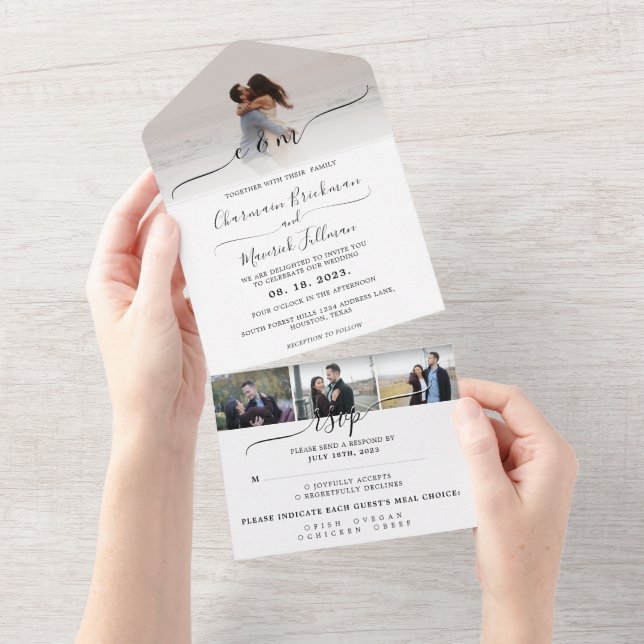 Modern Elegant Calligraphy | Fotot OSA Bröllop (Avrivbar del)