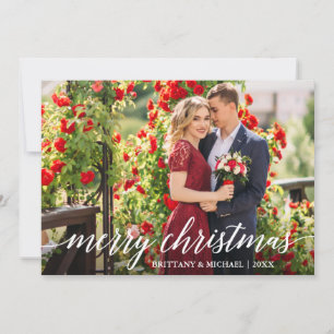 Modern Elegant Calligraphy God jul par Julkort