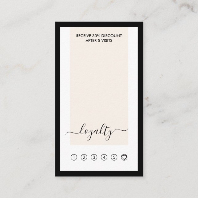 Modern Elegant Calligraphy Loyalty-Lodrät Visitkort (Framsida)