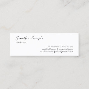 Modern Elegant Calligraphy Namn Professionell Mini Visitkort