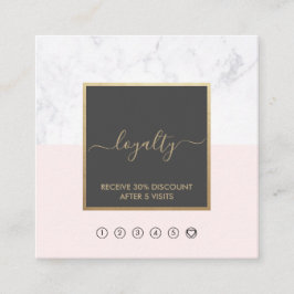Modern Elegant Calligraphy  och Grått Loyalty Fyrkantigt Visitkort