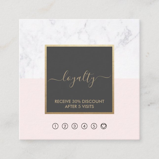 Modern Elegant Calligraphy  och Grått Loyalty Fyrkantigt Visitkort (Framsida)