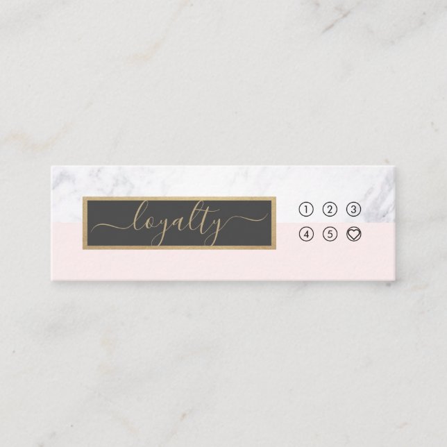 Modern Elegant Calligraphy  och Grått Loyalty Mini Visitkort (Framsida)