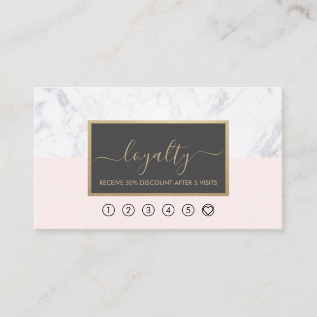 Modern Elegant Calligraphy  och Grått Loyalty Visitkort (Framsida)
