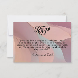 Modern elegant calligraphy Pastel bröllop OSA Kort
