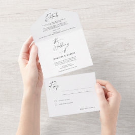 Modern Elegant Calligraphy-skript Bröllop