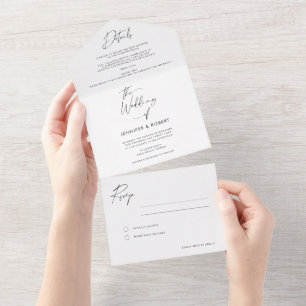 Modern Elegant Calligraphy-skript Bröllop