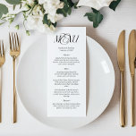 Modern Elegant Calligraphy-skript Bröllop Meny<br><div class="desc">Meny Bröllop i Modern Elegant Calligraphy Script</div>