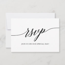 Modern Elegant Calligraphy-skript Bröllop OSA Kort