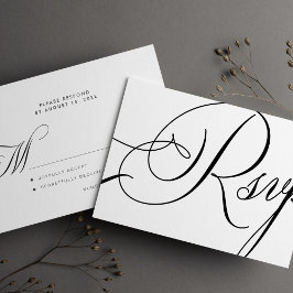 Modern elegant calligraphy-skript bröllop OSA kort