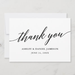 Modern Elegant Calligraphy-skript Bröllop Tack Kort