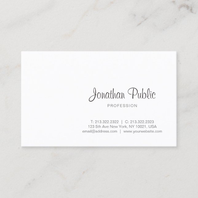 Modern Elegant Calligraphy-skript för Professionel Visitkort (Framsida)