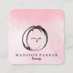 Modern Elegant Champagne Abstrakt Beauty Stylist S Fyrkantigt Visitkort