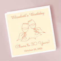 Modern Elegant Cheers till 30 års födelsedagskvor