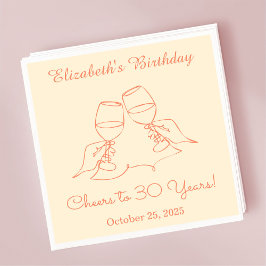 Modern Elegant Cheers till 30 års födelsedagskvor Pappersservett