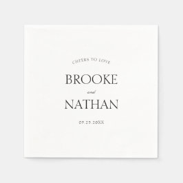 Modern Elegant Chef till Kärlek Bröllop Pappersservett