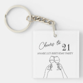 Modern elegant chic besöker 21 födelsedagsfester