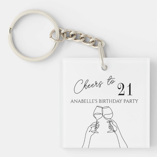 Modern elegant chic besöker 21 födelsedagsfester (Framsidan)