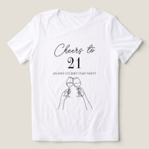 Modern elegant chic besöker 21 födelsedagsfester t shirt