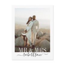 Modern Elegant Chic Bröllskorts Förstaklass Postko