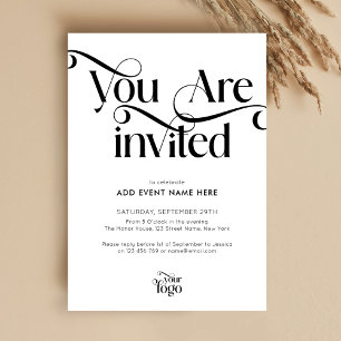 Modern Elegant & Chic Business Event Gala Inbjudningar