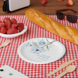 Modern Elegant Chic Dusty Blue Bröllop