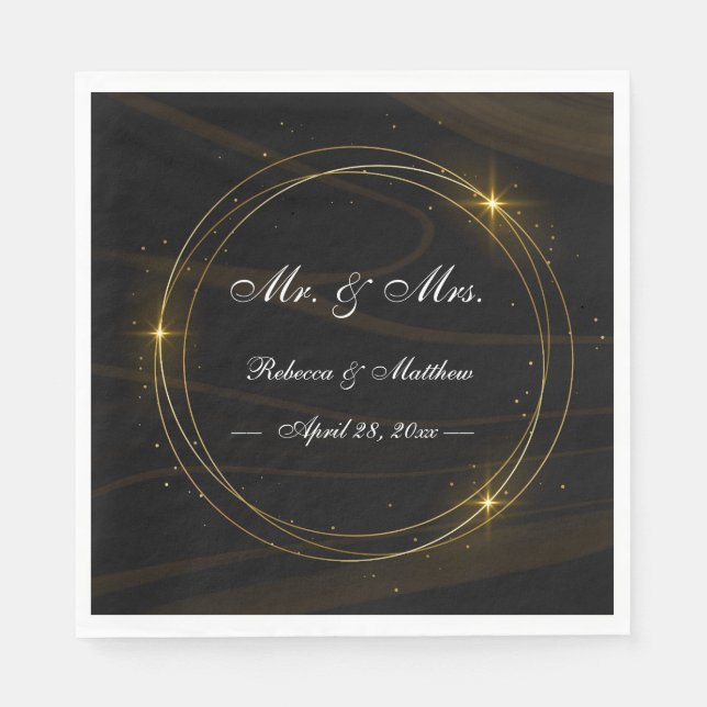 Modern Elegant Chic guld Light Pappersservett (Framsidan)