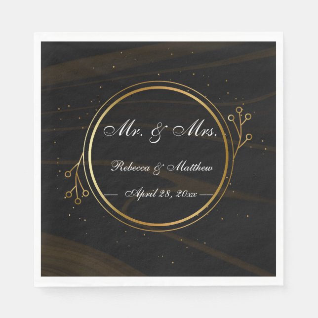 Modern Elegant Chic guld Light Pappersservett (Framsidan)