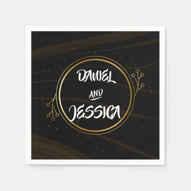 Modern Elegant Chic guld Light Pappersservett (Framsidan)