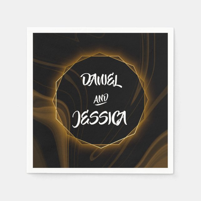 Modern Elegant Chic guld Light Pappersservett (Framsidan)