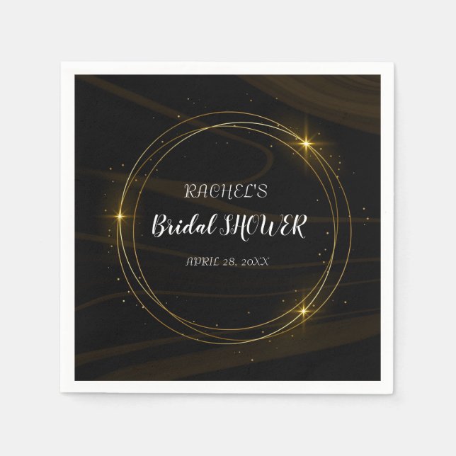 Modern Elegant Chic guld Light Pappersservett (Framsidan)