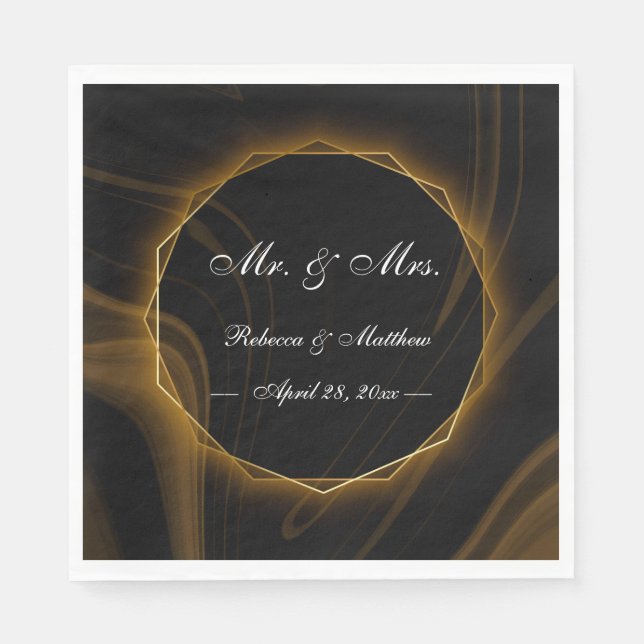 Modern Elegant Chic guld Light Pappersservett (Framsidan)