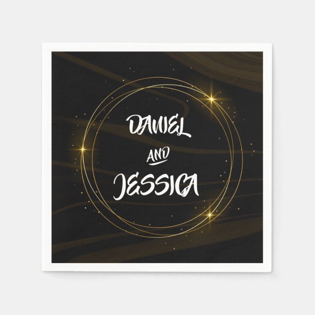 Modern Elegant Chic guld Light Pappersservett (Framsidan)