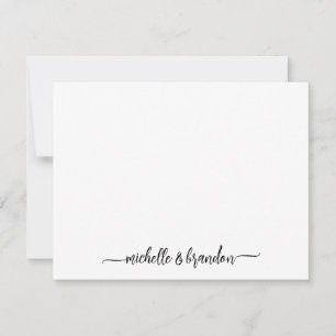Modern Elegant Chic par  Namn Stationery Anteckningskort