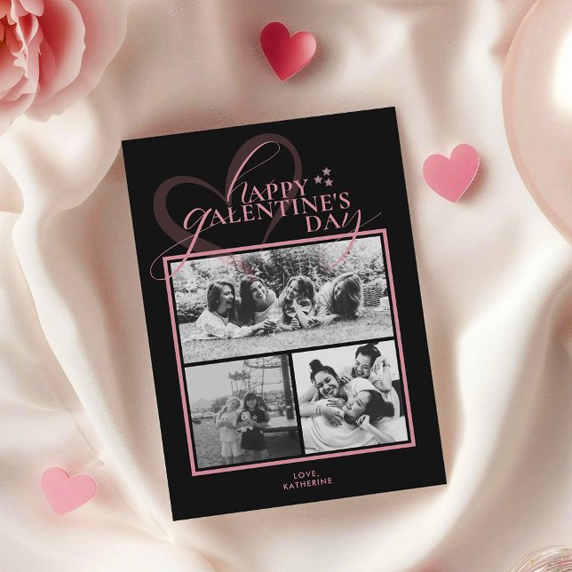 Modern Elegant Chic Photo Galentine's Day Card (Skapare uppladdad)
