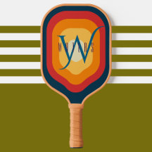 Modern Elegant Chic Retro Monogrammed Initial Namn