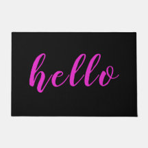 Modern Elegant Chic Roligt Rosa hej Black