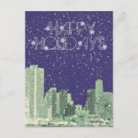 Modern Elegant Chicago City Skylin-kort