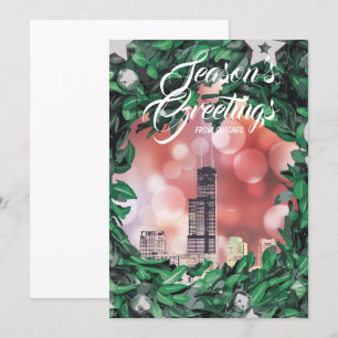 Modern Elegant Chicago City Skyline Inbjudningar