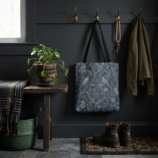 Modern Elegant Chinoiserie Blommönster Tygkasse (Skapare uppladdad)