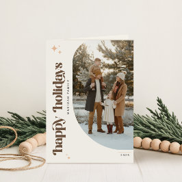 Modern Elegant Christmas Folded Holiday Card Helgkort