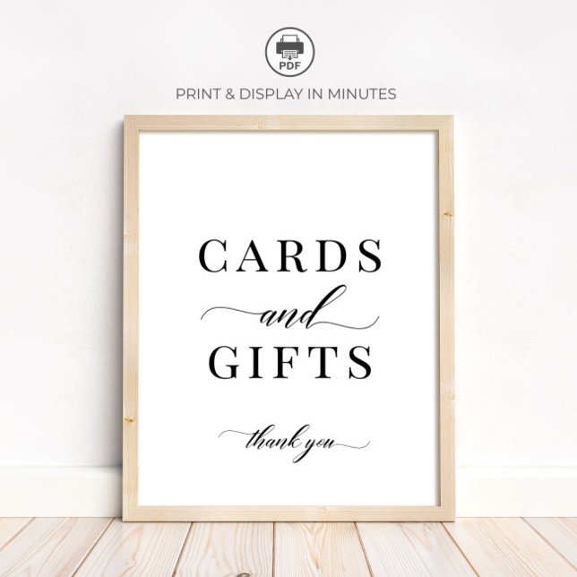 Modern Elegant Classic Cards and Gifts Sign Poster (Skapare uppladdad)