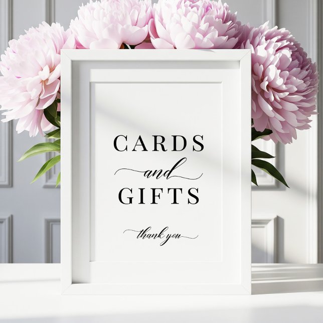 Modern Elegant Classic Cards and Gifts Sign Poster (Skapare uppladdad)
