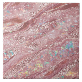 Modern Elegant Classy Marble  Rosa Glitter Kakelplatta